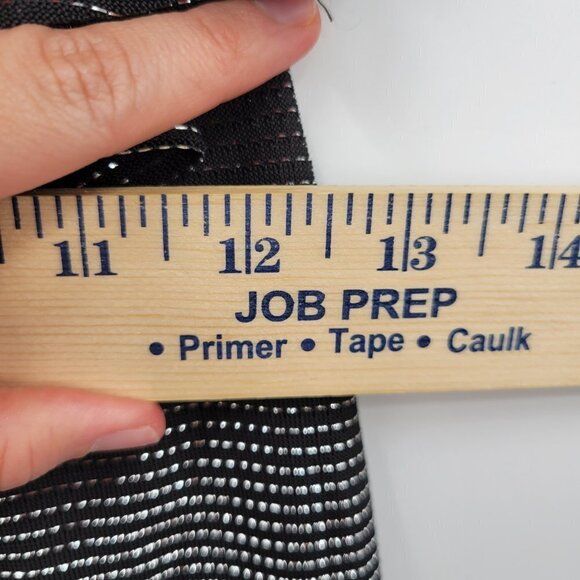 H&M Women Black Metallic Stripe Scoopneck Sleeveless Cocktail Mini Dress Small - Picture 10 of 12